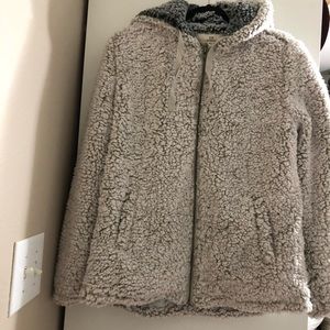 Thread & Supply Sherpa Teddy zipper hoodie